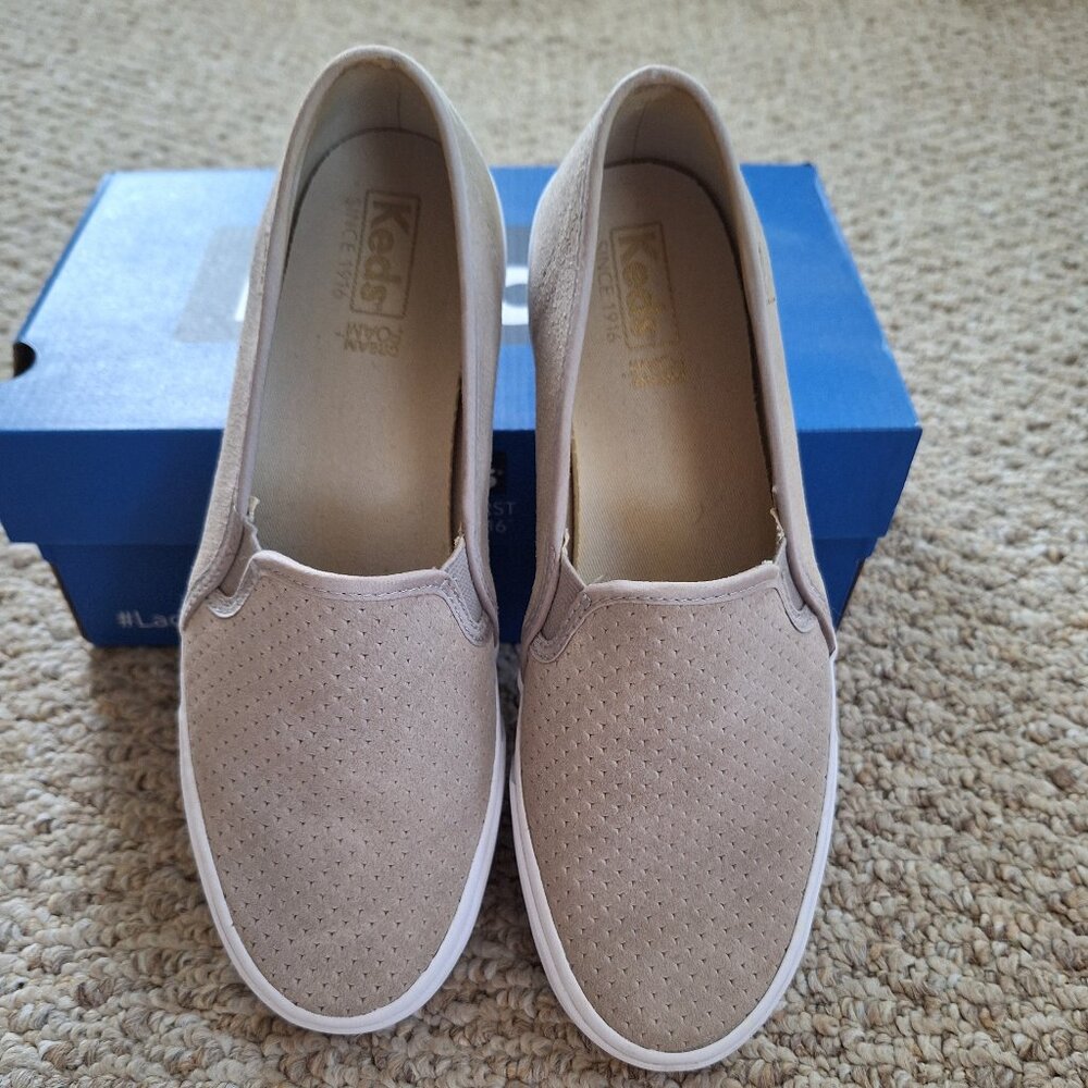 Keds Double Decker Gray Suede Slip On Shoes Size 8